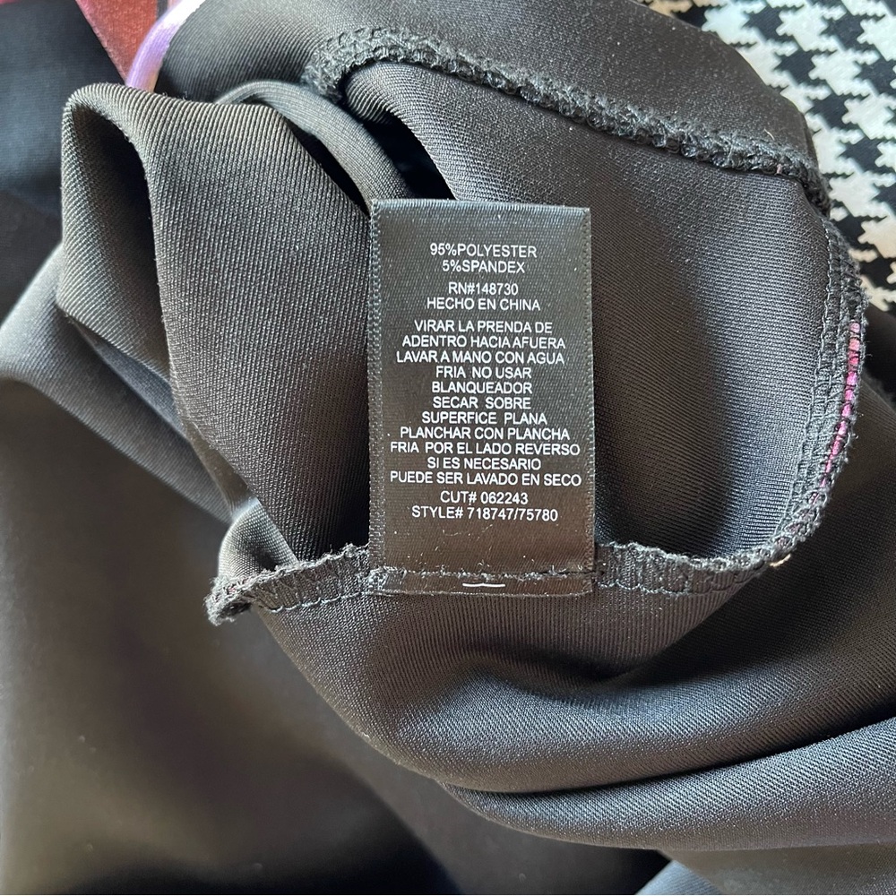 ECI Black Dress with Metallic Pink, Purple and Blue Stripes - Picture 9 of 9